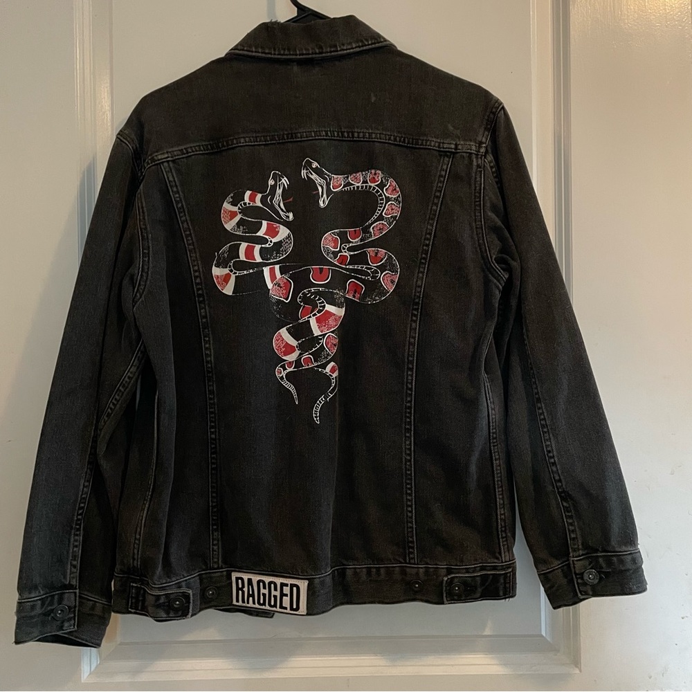The Ragged Priest Black Denim Jacket Sz M